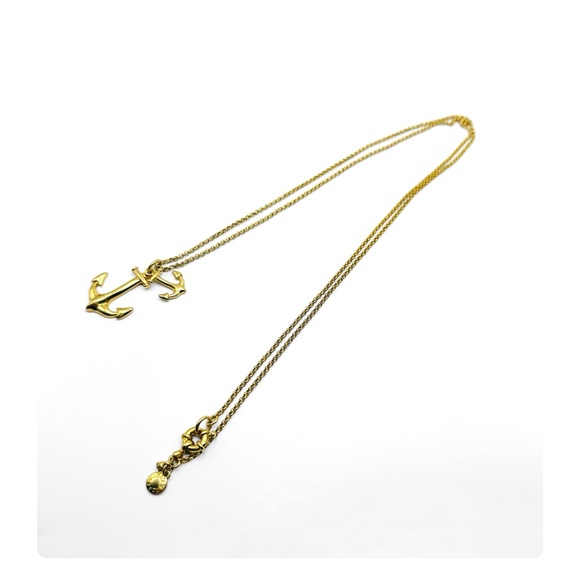 ★ NWOT J.crew Big & Small Anchor Necklace - Color Gold ★ - Picture 3 of 10